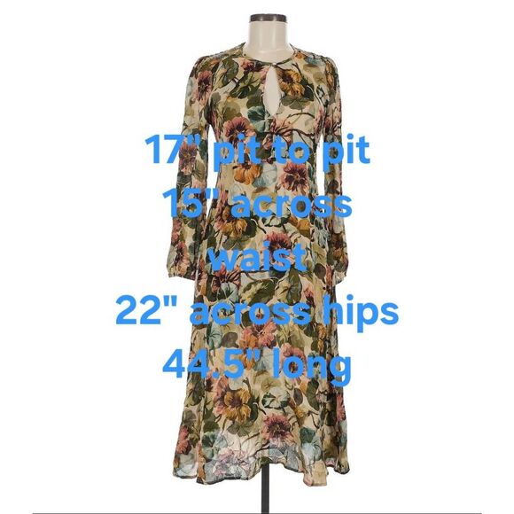 Ottod'Ame Valeria Floral Midi Dress Sz. 6 - Picture 5 of 9